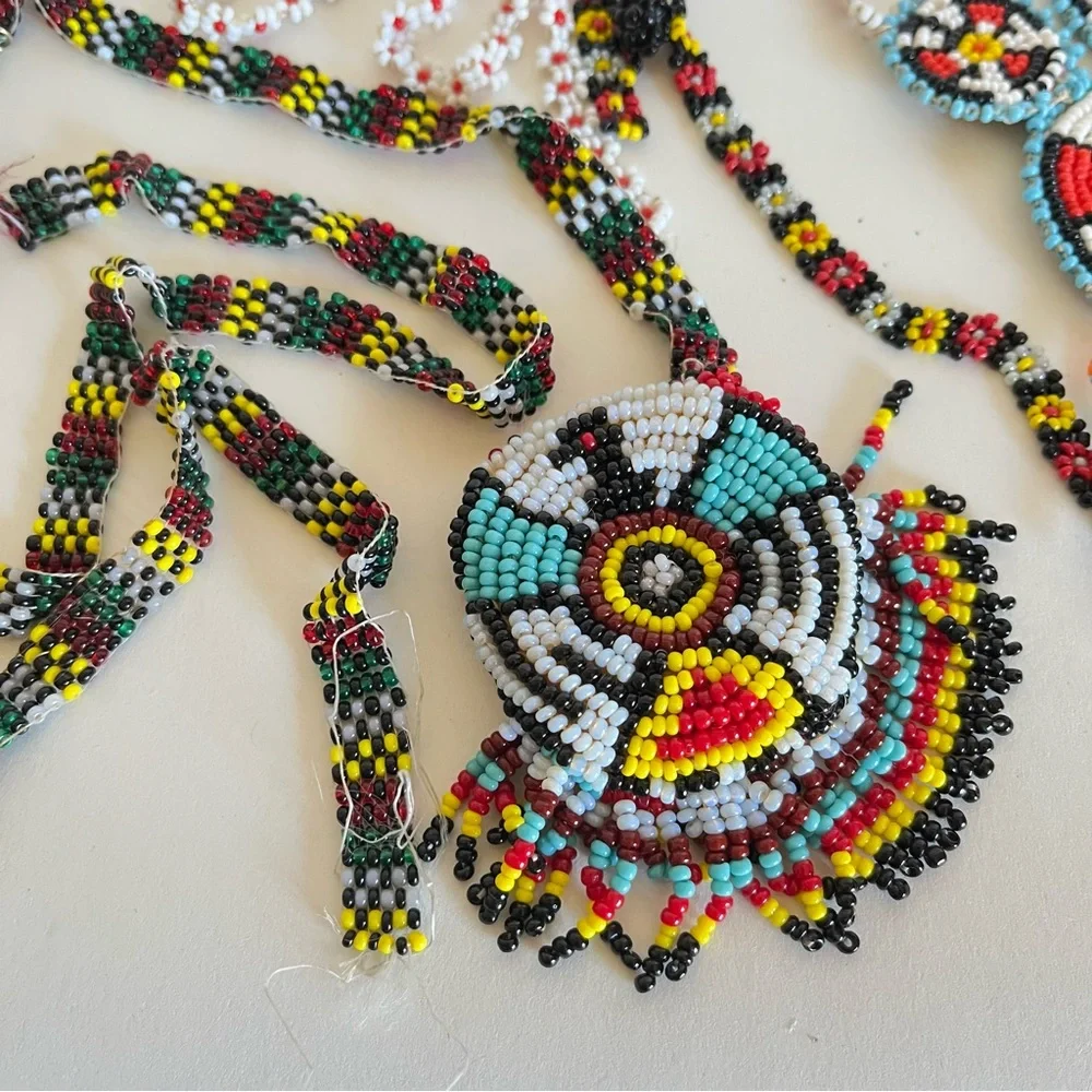 Beaded necklaces that need repair or for repurposing all damaged native seed - Picture 13 of 16